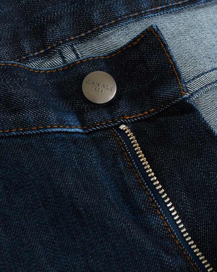 Men | Jeans | Canali | Slim Fit Stretch Jeans Dark Blue Wash