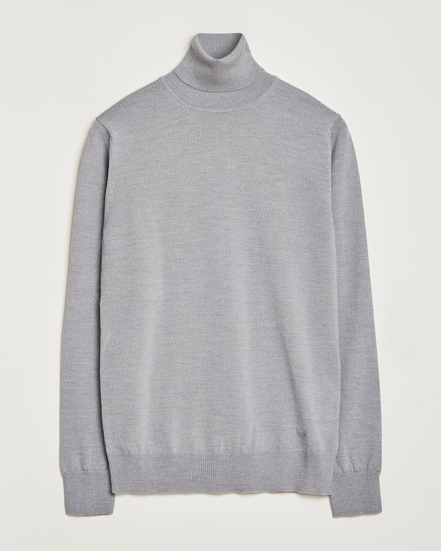 Men | Sweaters & Knitwear | Emporio Armani | Knitted Merio Polo Grey