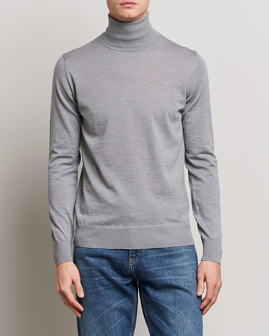 Men | Turtlenecks | Emporio Armani | Knitted Merio Polo Grey