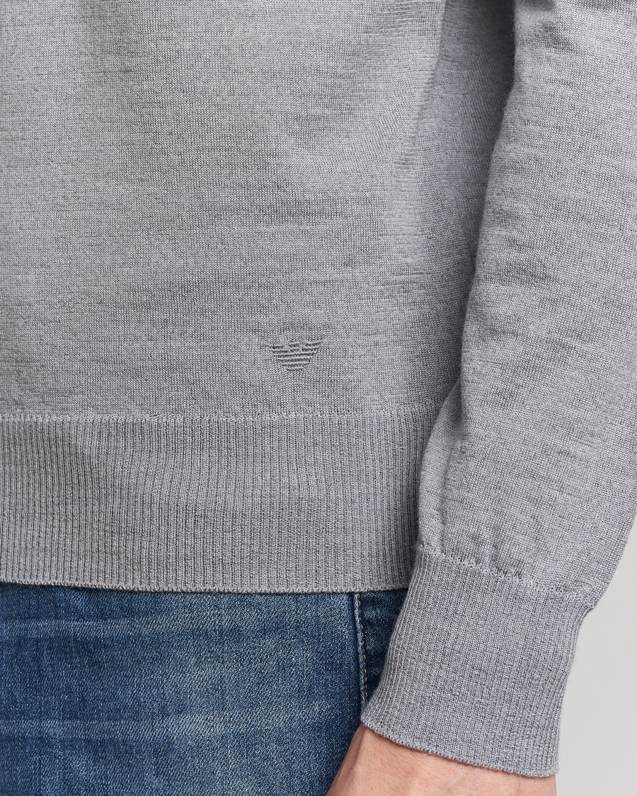 Men | Sweaters & Knitwear | Emporio Armani | Knitted Merio Polo Grey