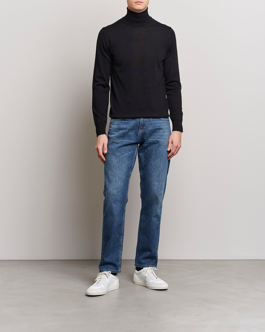 Men | Sweaters & Knitwear | Emporio Armani | Knitted Merio Polo Black