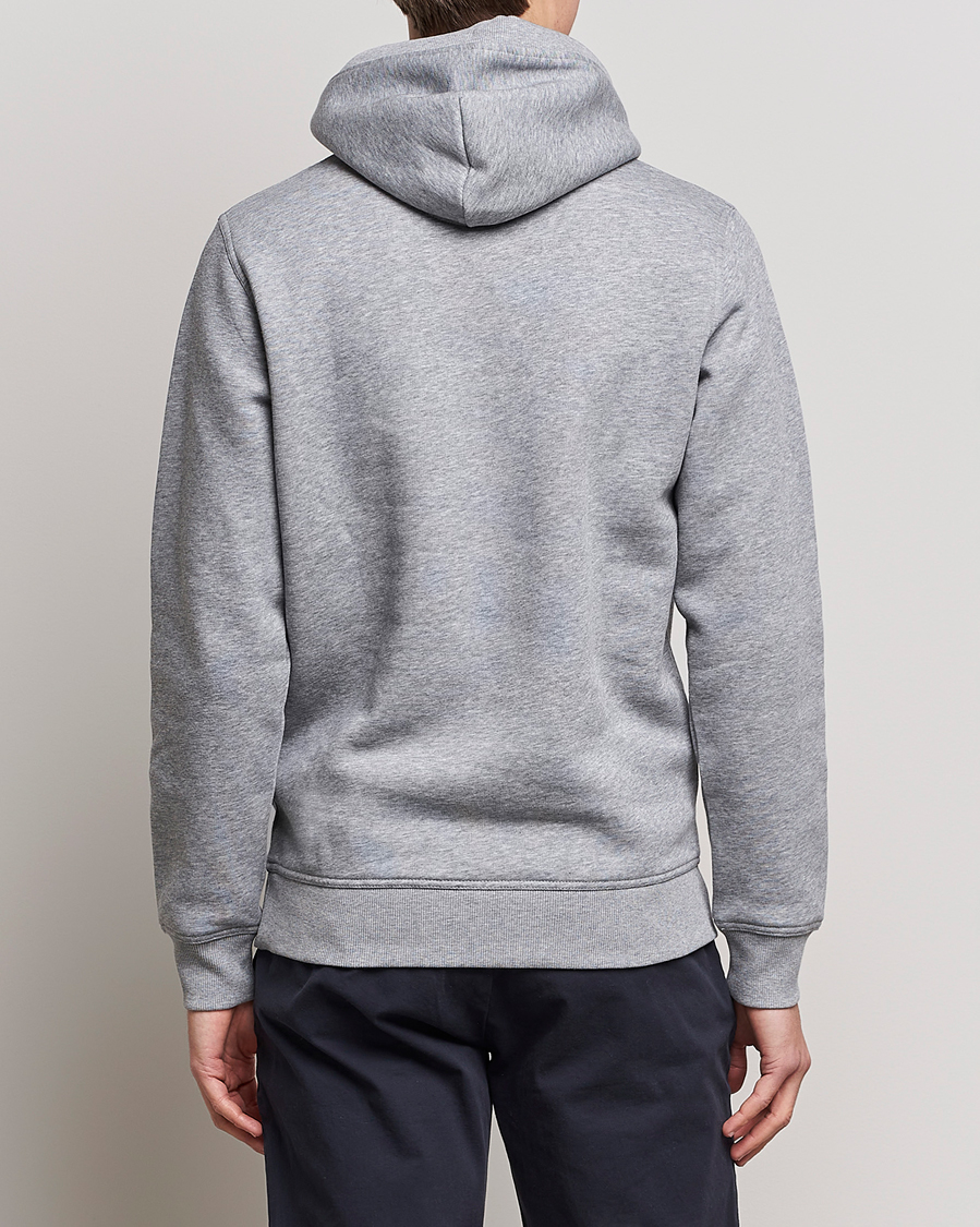 Men | Sweaters & Knitwear | GANT | Archive Shield Hoodie Grey Melange