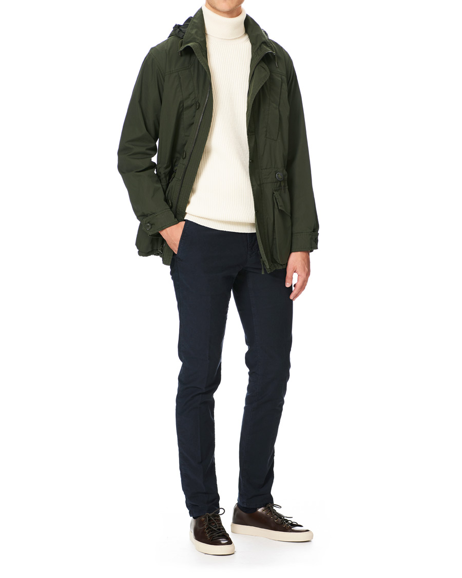 Men | Trousers | Incotex | Slim Fit Garment Dyed Washed Slacks Navy