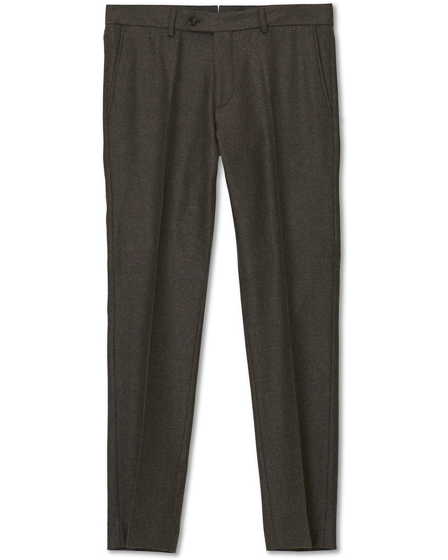 Men | Trousers | Morris | Rodney Flannel Trousers Brown