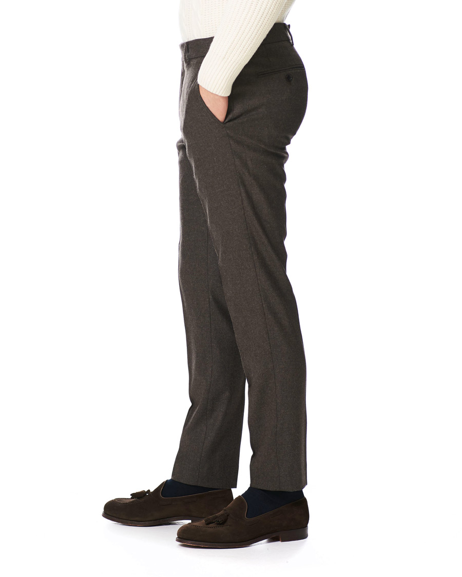 Men | Trousers | Morris | Rodney Flannel Trousers Brown