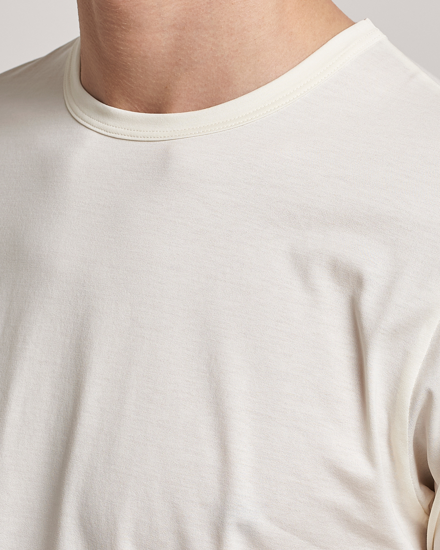 Men | T-Shirts | Sunspel | Crew Neck Cotton Tee Archive White