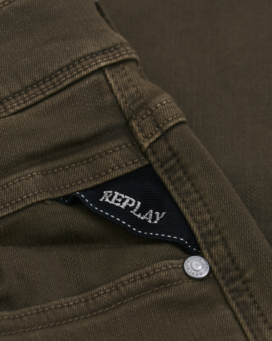 Replay Anbass Hyperflex 5-Pocket Jeans Brown at