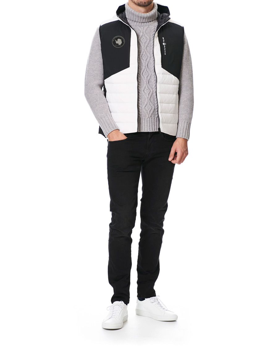 Men | Coats & Jackets | Sail Racing | Antartica Hybrid Hooded Vest White