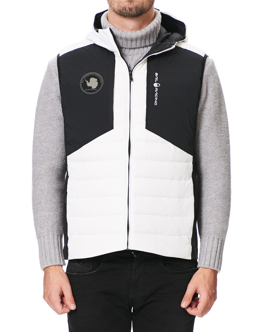 Men | Coats & Jackets | Sail Racing | Antartica Hybrid Hooded Vest White