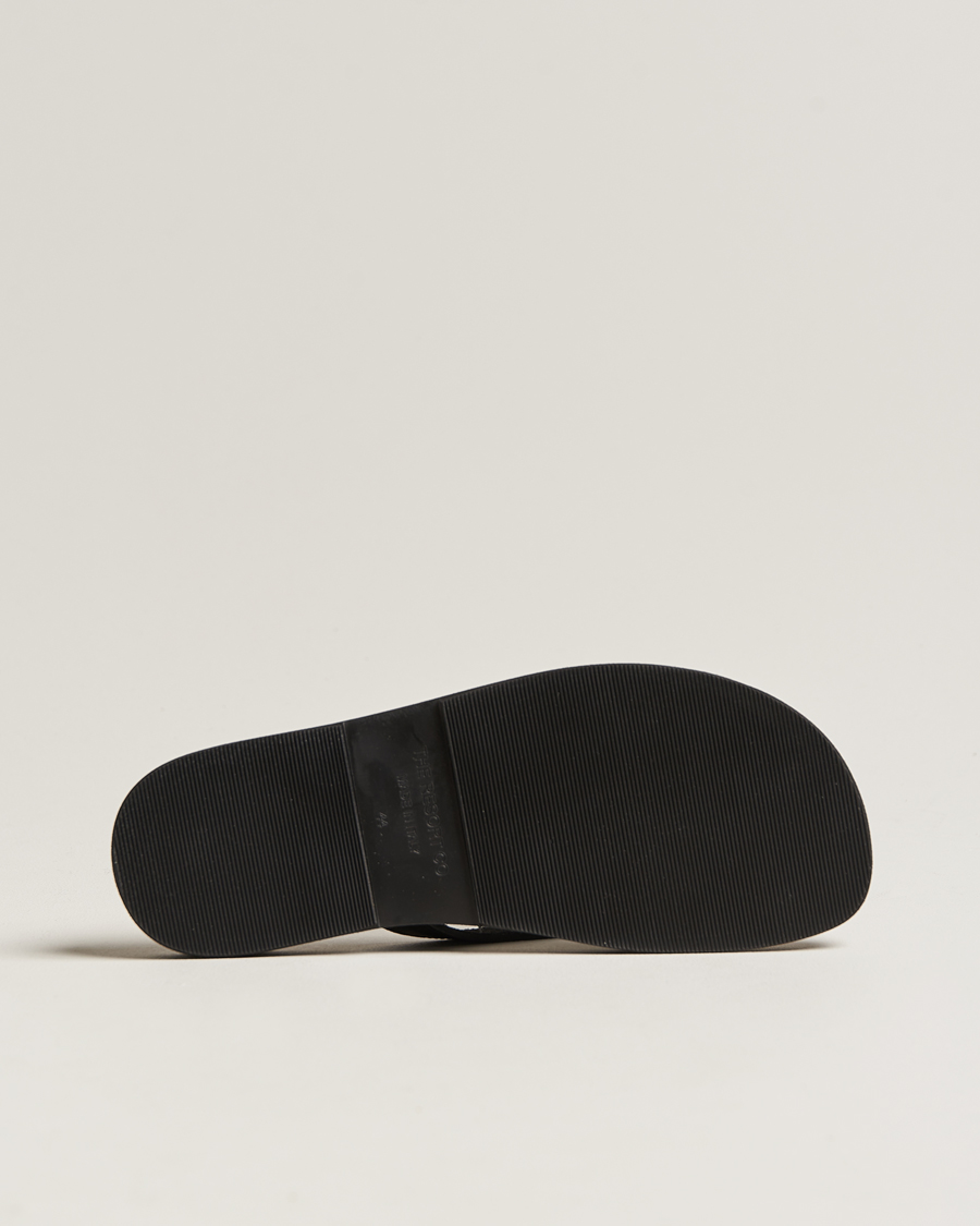 Men | The Resort Co Saffiano Leather Flip-Flop Black | The Resort Co | Saffiano Leather Flip-Flop Black