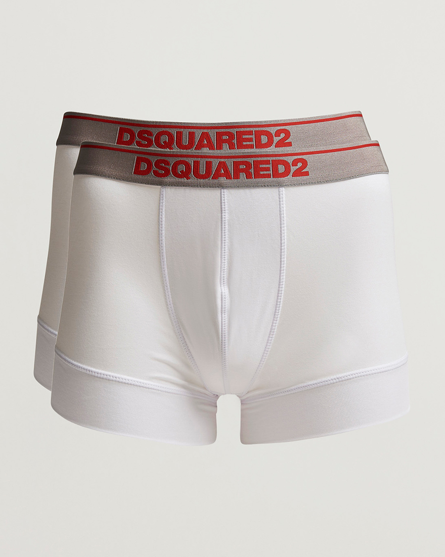 Men | Underwear & Socks | Dsquared2 | 2-Pack Modal Stretch Trunk White