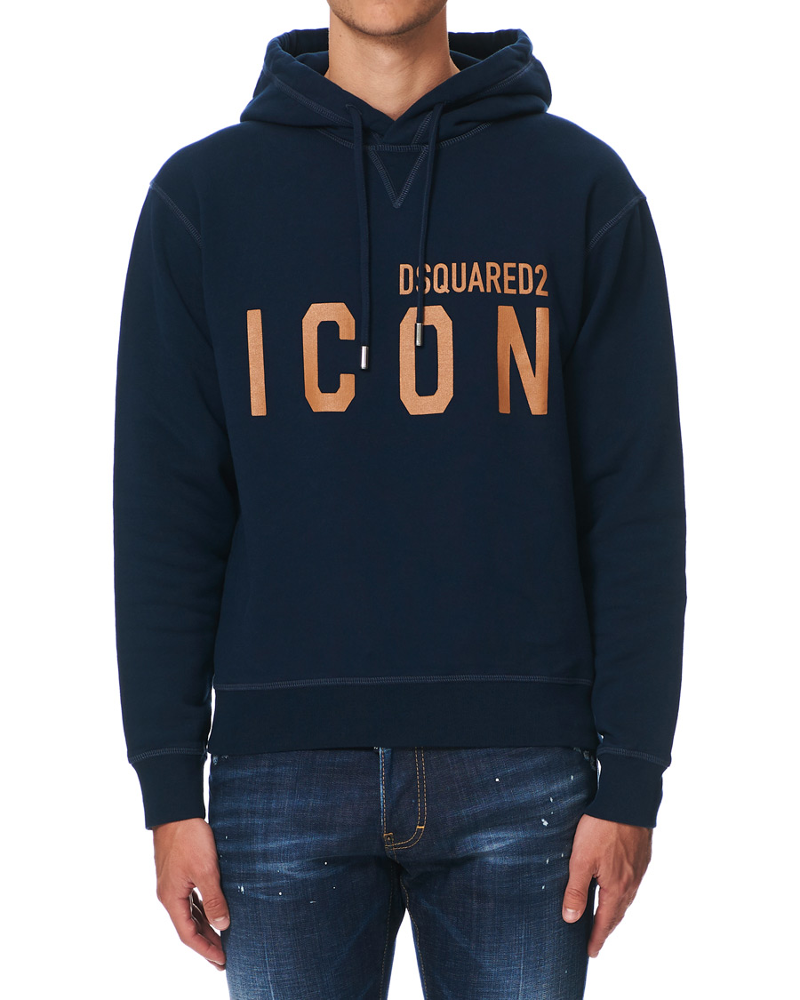 Dsquared2 Cool Fit Icon Logo Hoodie Navy at CareOfCarl.com