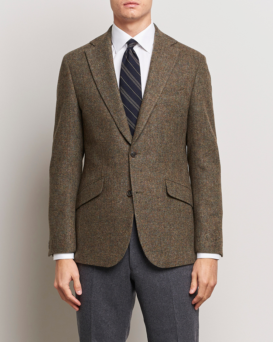Men | Blazers | Walker Slater | Edward Wool Donegal Blazer Moss Green