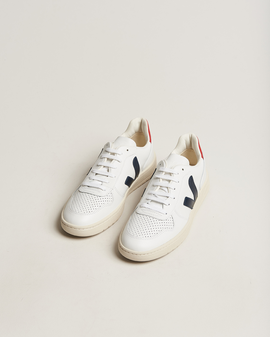 Men |  | Veja | V-10 Leather Sneaker White Nautico/Pekin