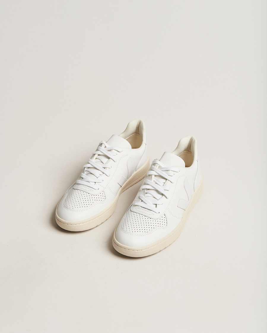 Men | Veja | Veja | V-10 Leather Sneaker Extra White
