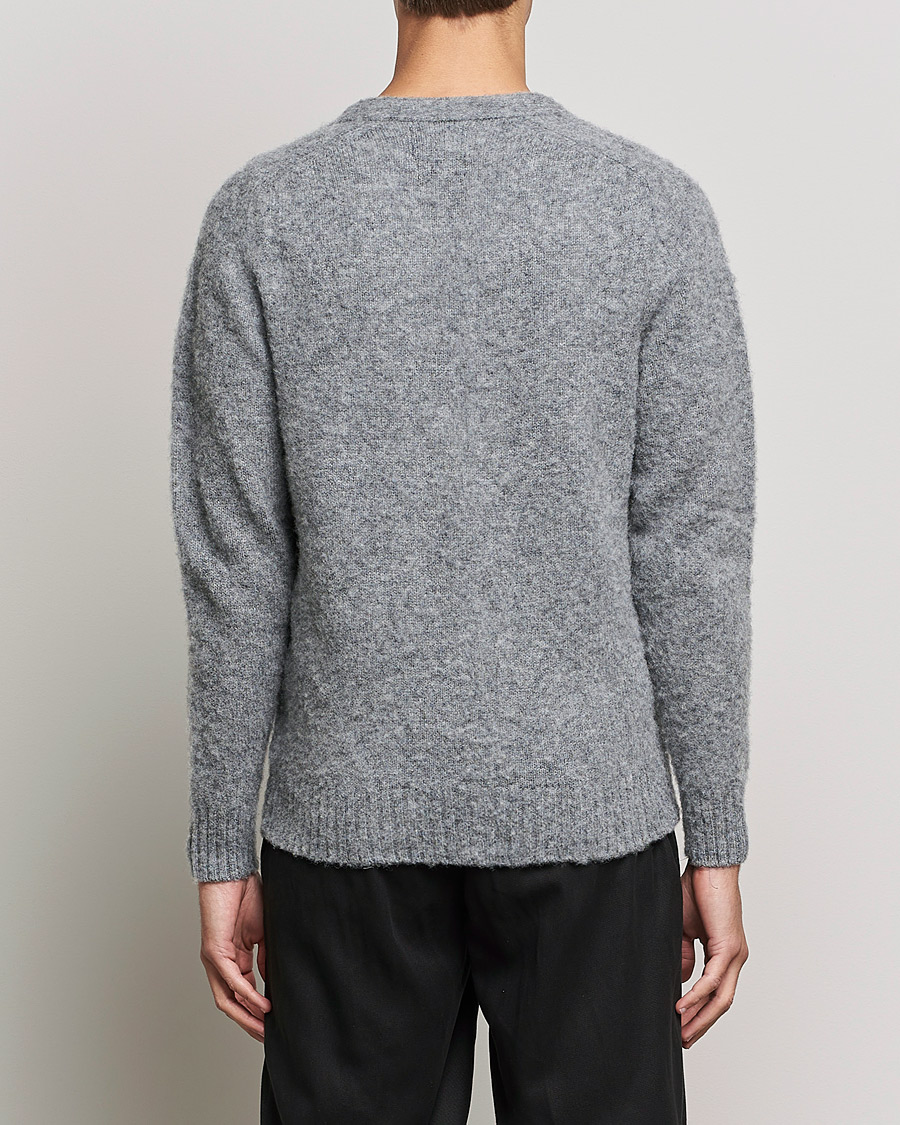 Men | Sweaters & Knitwear | Howlin' | Brushed Wool Cardigan Mid Grey