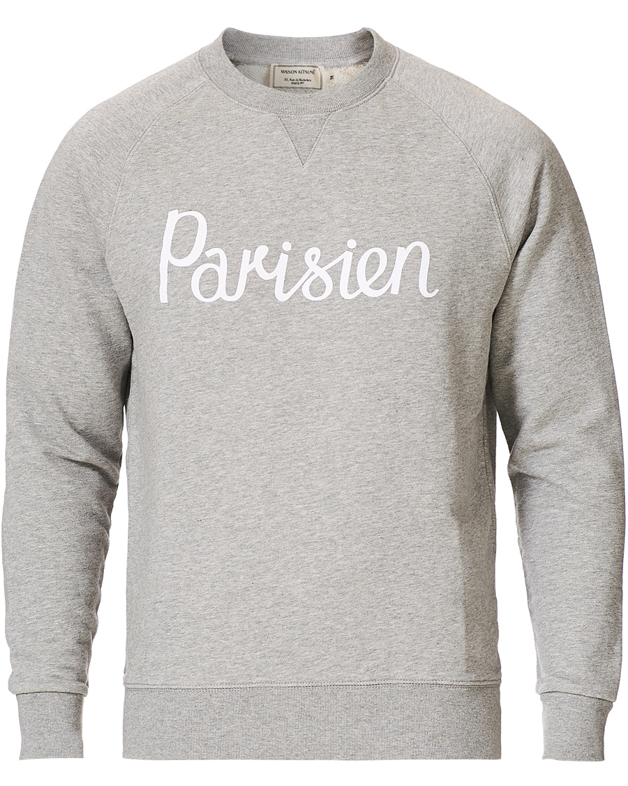 Men | Sweaters & Knitwear | Maison Kitsuné | Parisien Sweatshirt Grey Melange
