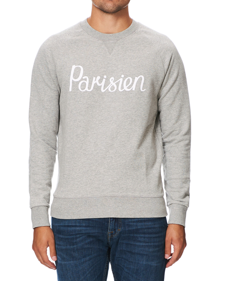 Men | Sweaters & Knitwear | Maison Kitsuné | Parisien Sweatshirt Grey Melange