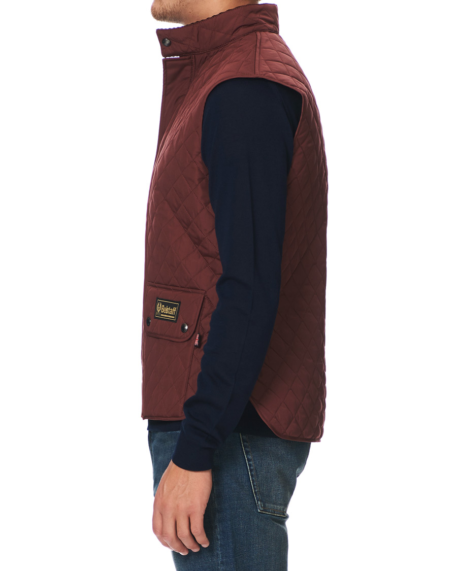 Men | Coats & Jackets | Belstaff | Waistcoat Quilted Burnished Red