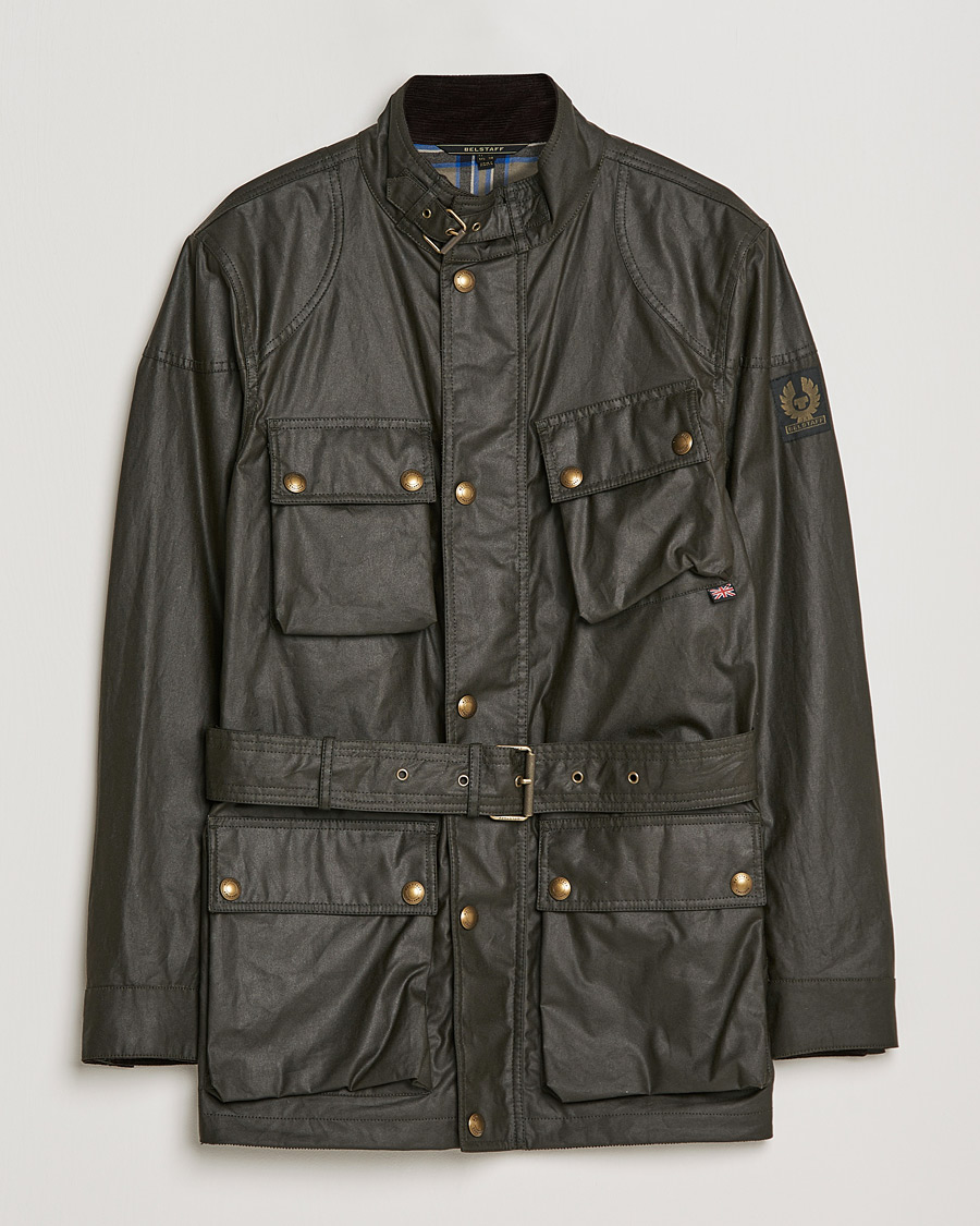 Men | Coats & Jackets | Belstaff | Trialmaster Waxed Jacket Faded Olive