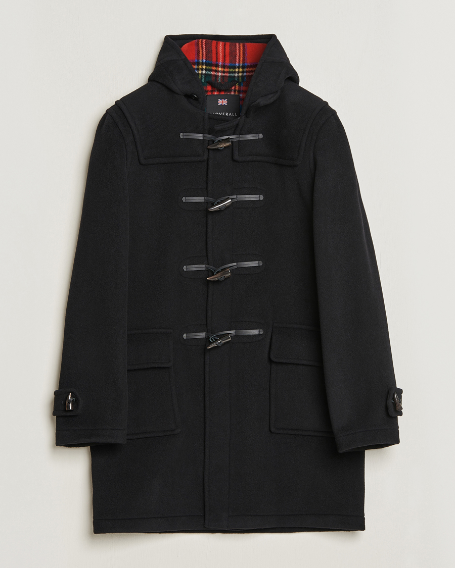 Men | Winter jackets | Gloverall | Morris Duffle Coat Black/Royal Stewart