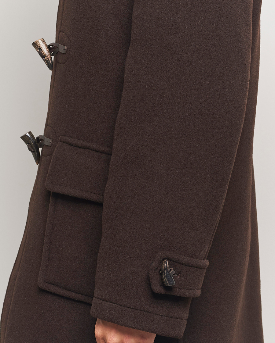 Gloverall Morris Duffle Coat Brown/Tartan at CareOfCarl.com