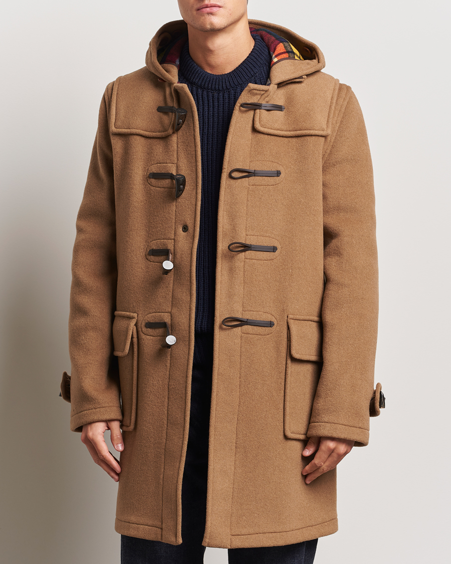 Men | Coats & Jackets | Gloverall | Morris Duffle Coat Camel/Buchanan