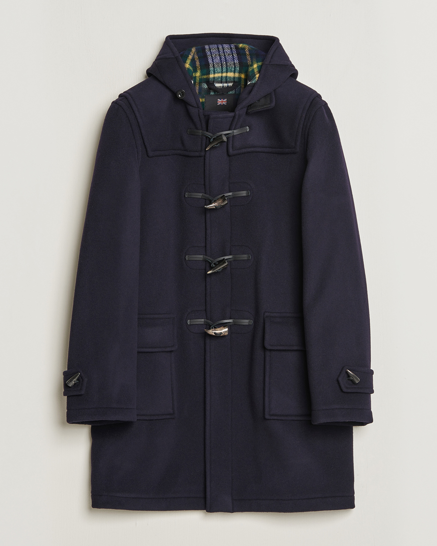 Men | Duffle Coats | Gloverall | Morris Duffle Coat Navy/Dress Gordon