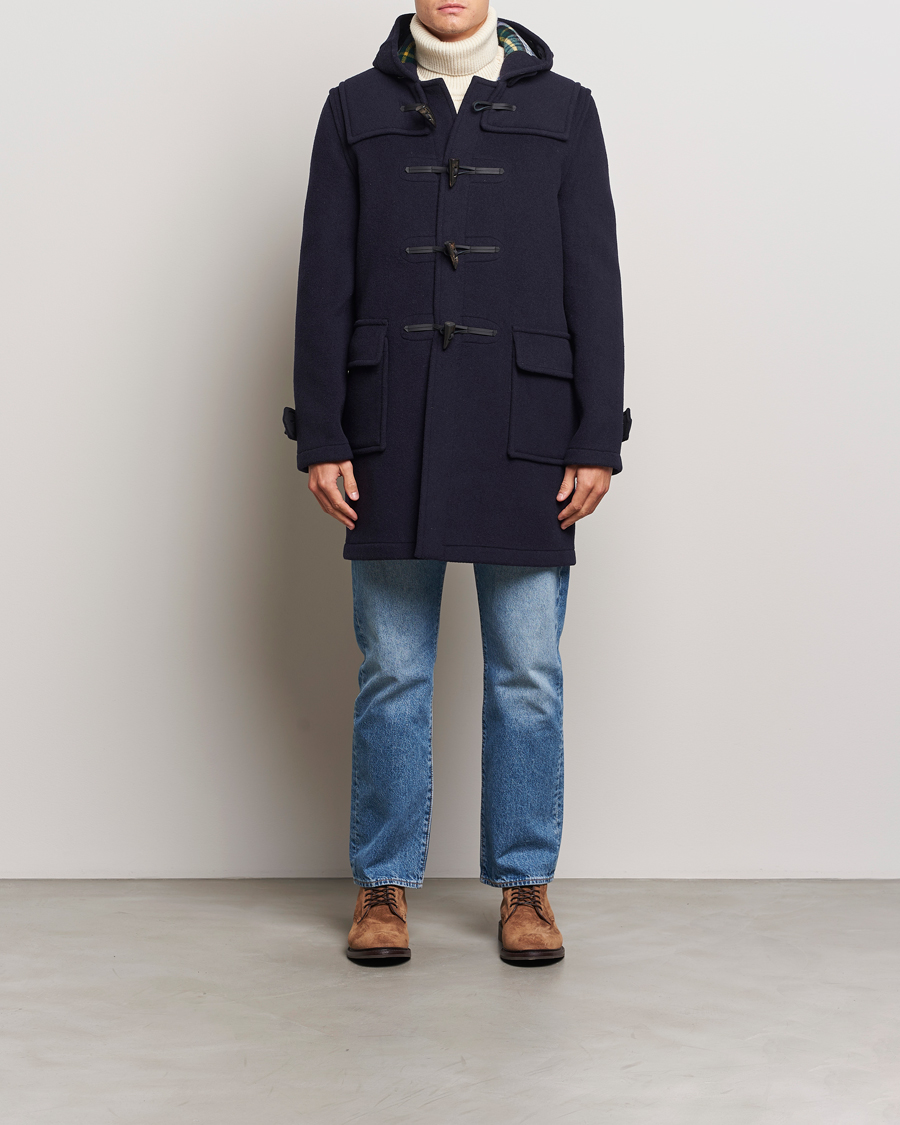 Men | Coats & Jackets | Gloverall | Morris Duffle Coat Navy/Dress Gordon