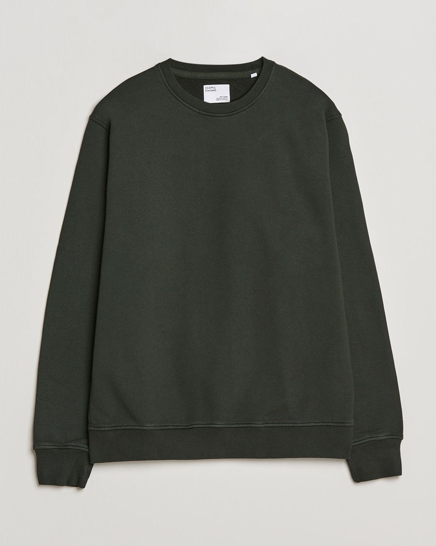 Men | Sweaters & Knitwear | Colorful Standard | Classic Organic Crew Neck Sweat Hunter Green