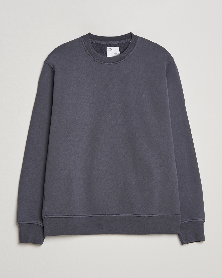 Men | Sweaters & Knitwear | Colorful Standard | Classic Organic Crew Neck Sweat Lava Grey