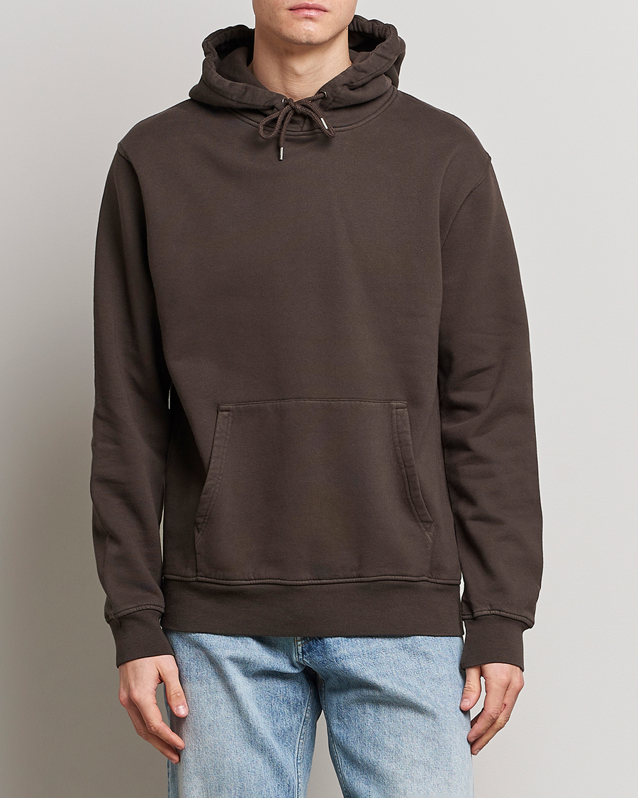 Men | Sweaters & Knitwear | Colorful Standard | Classic Organic Hood Coffee Brown