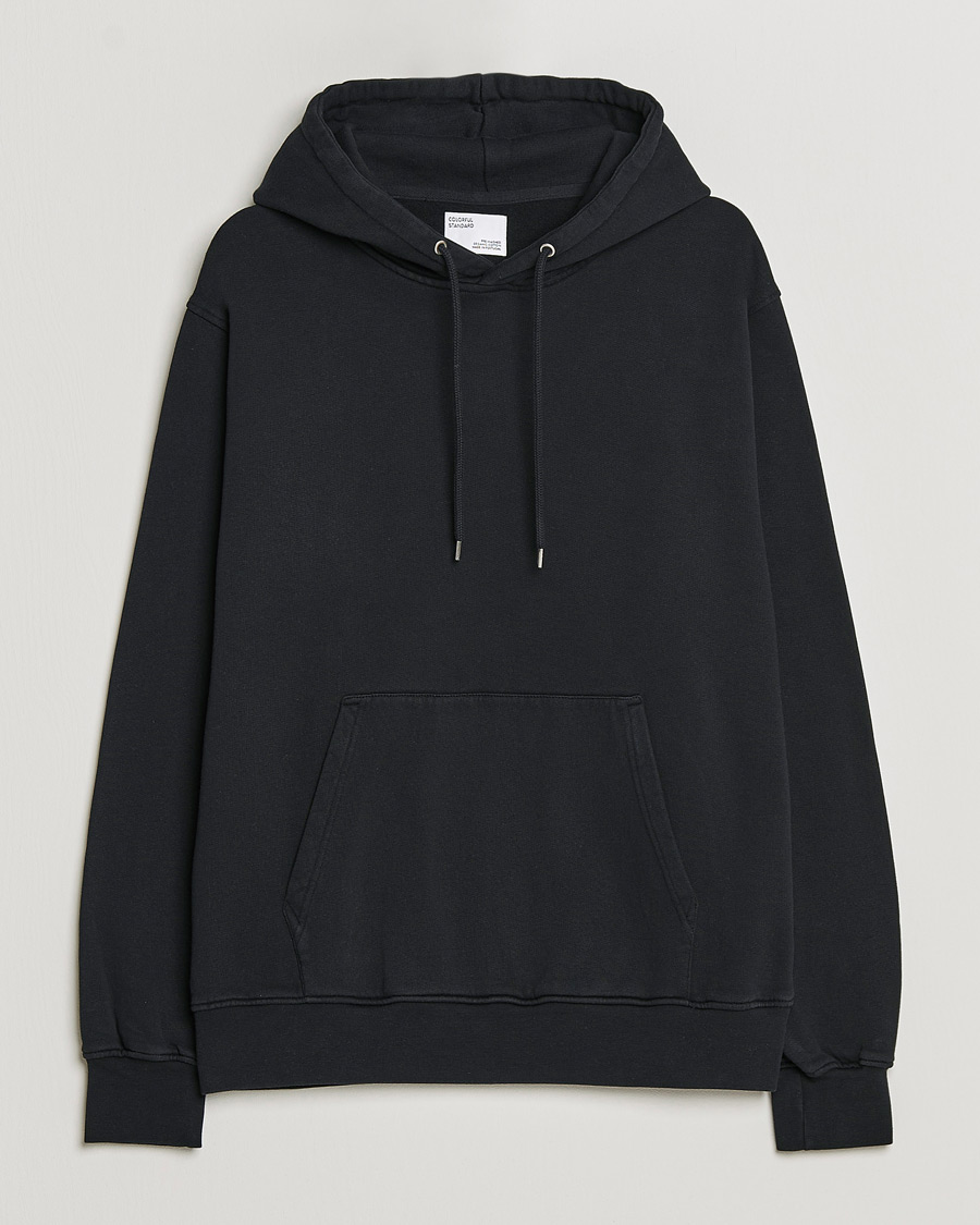Men | Sweaters & Knitwear | Colorful Standard | Classic Organic Hood Deep Black