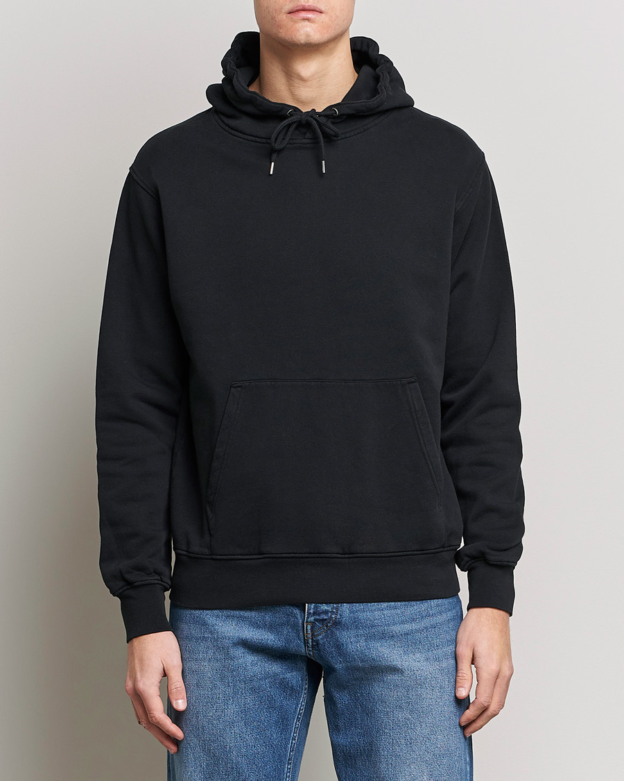 Men | Sweaters & Knitwear | Colorful Standard | Classic Organic Hood Deep Black