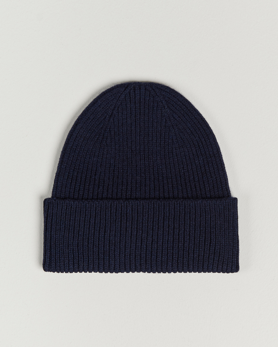 Men | Beanies | Colorful Standard | Merino Wool Beanie Navy Blue