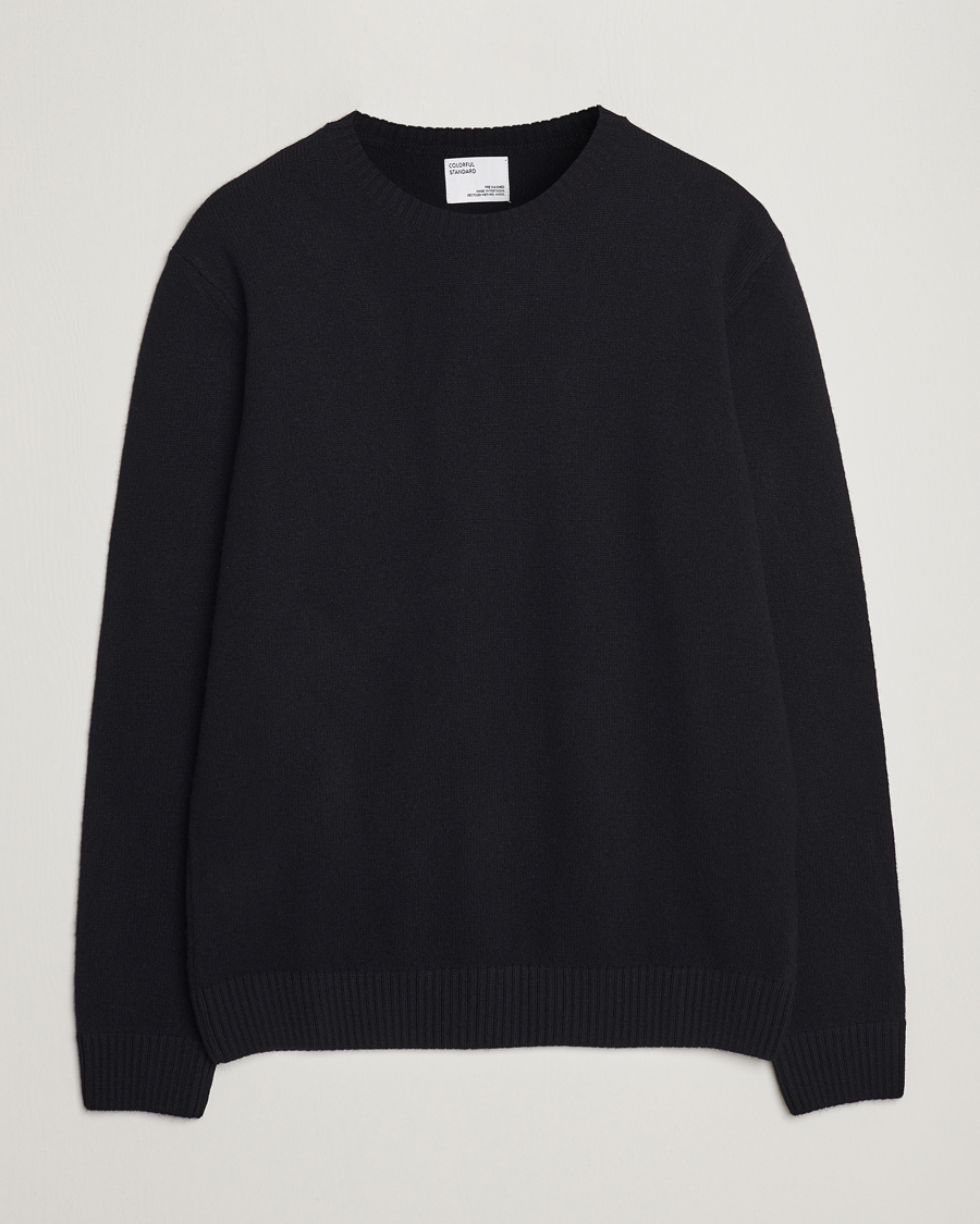 Men | Sweaters & Knitwear | Colorful Standard | Classic Merino Wool Crew Neck Deep Black