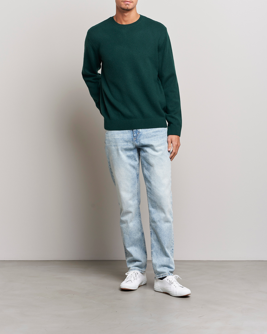 Men | Sweaters & Knitwear | Colorful Standard | Classic Merino Wool Crew Neck Emerald Green