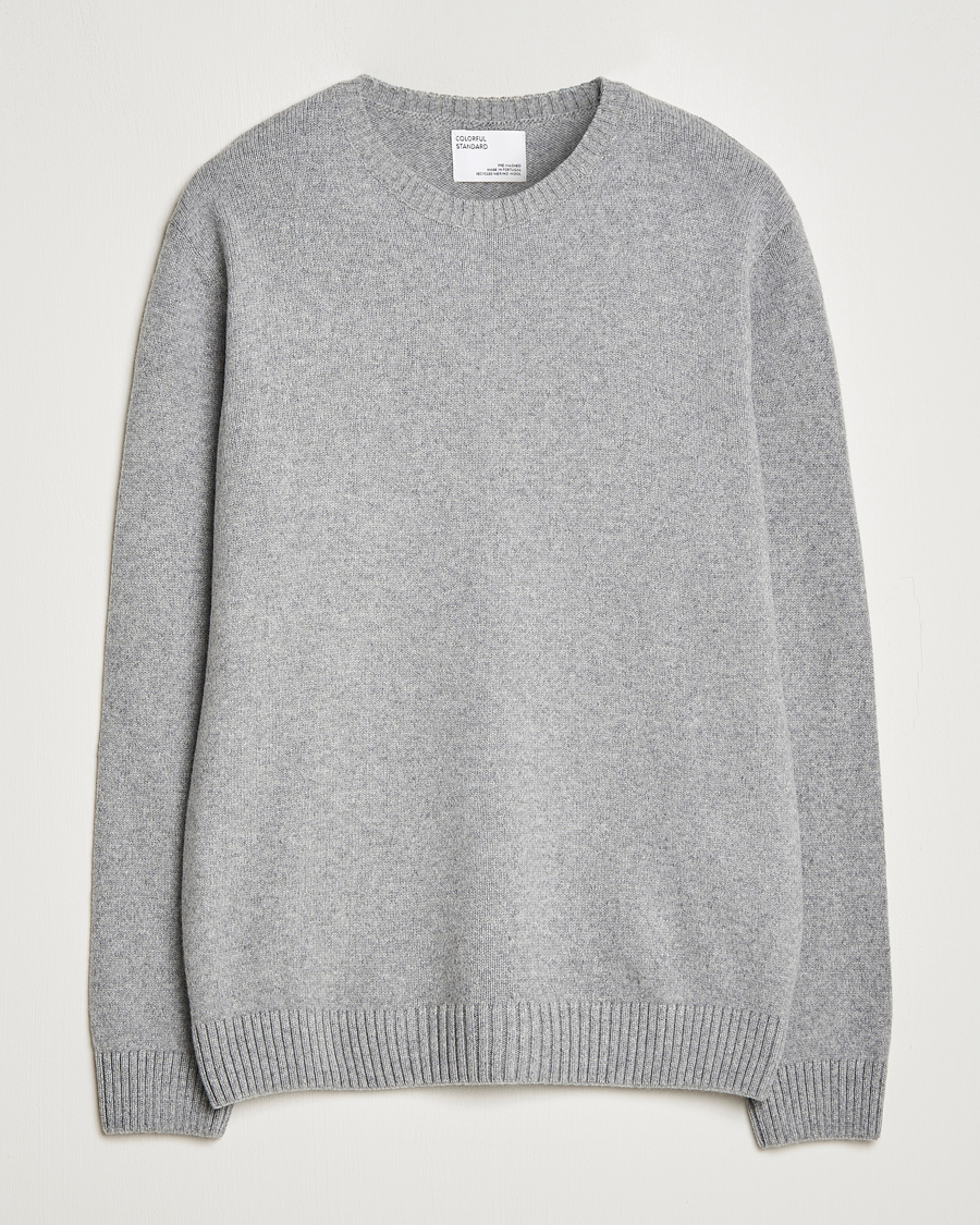 Men | Sweaters & Knitwear | Colorful Standard | Classic Merino Wool Crew Neck Heather Grey