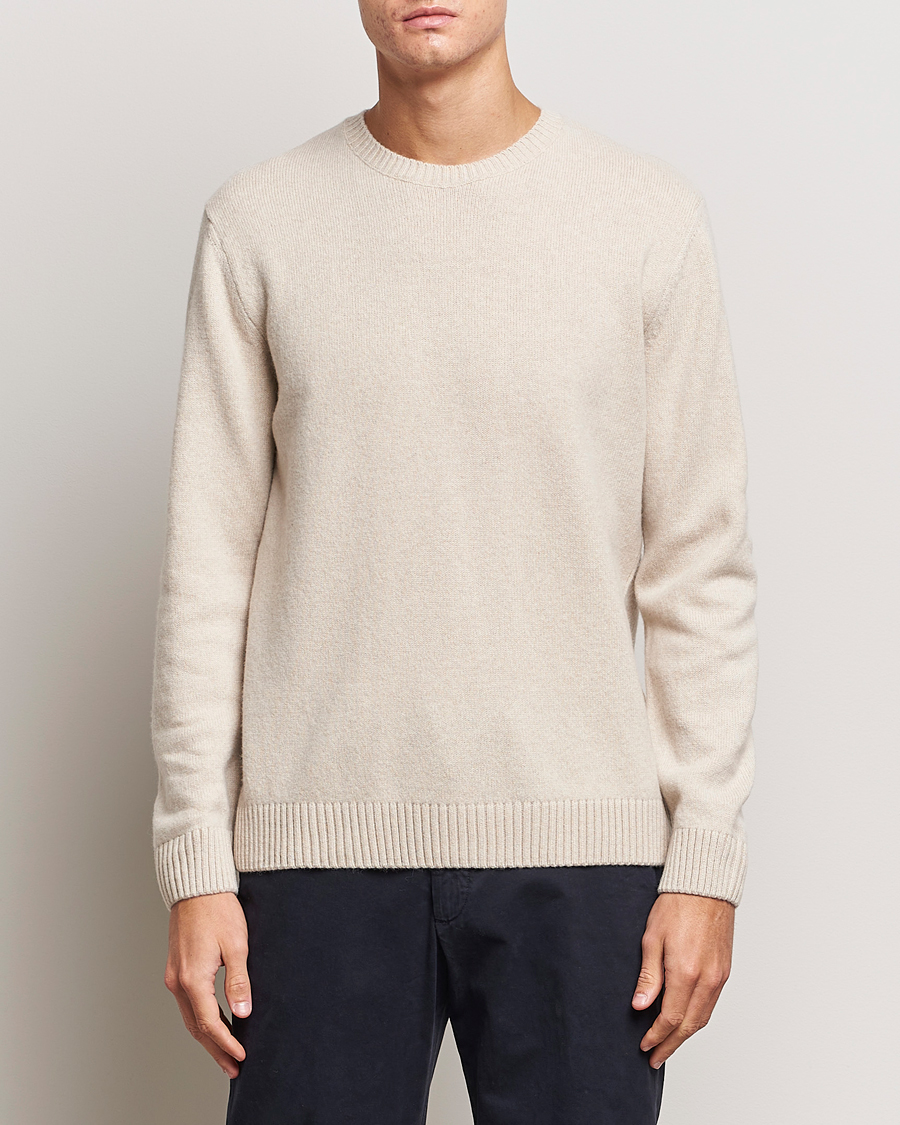 Men | Knitted Jumpers | Colorful Standard | Classic Merino Wool Crew Neck Ivory White