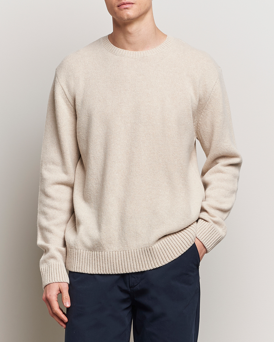 Men | Sweaters & Knitwear | Colorful Standard | Classic Merino Wool Crew Neck Ivory White