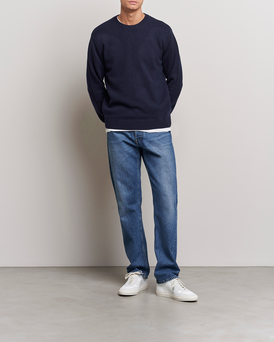 Men | Sweaters & Knitwear | Colorful Standard | Classic Merino Wool Crew Neck Navy Blue