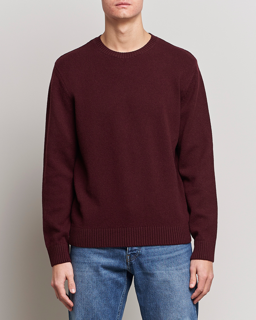 Men | Colorful Standard | Colorful Standard | Classic Merino Wool Crew Neck Oxblood Red