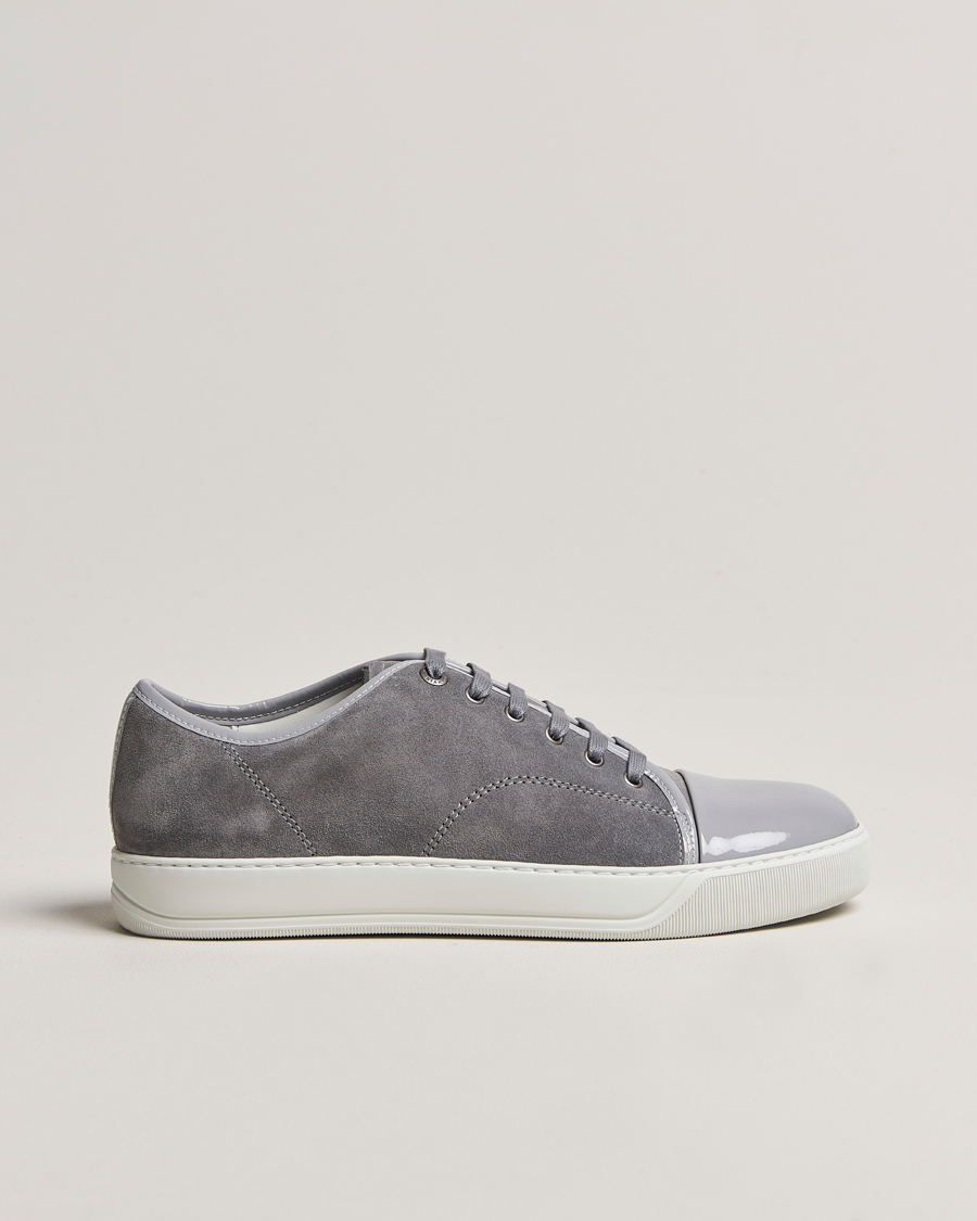 Men | Lanvin DBB1 Patent Cap Toe Sneaker Light Grey | Lanvin | DBB1 Patent Cap Toe Sneaker Light Grey
