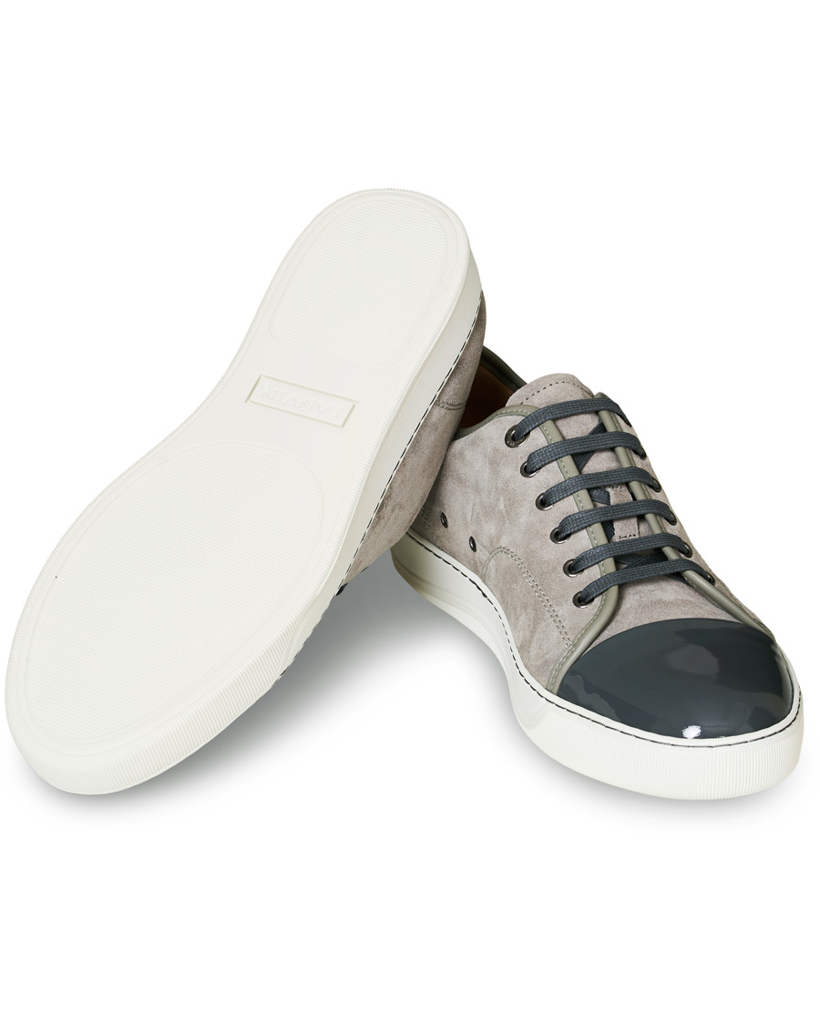 Men | Sneakers | Lanvin | Patent Cap Toe Sneaker Light Grey