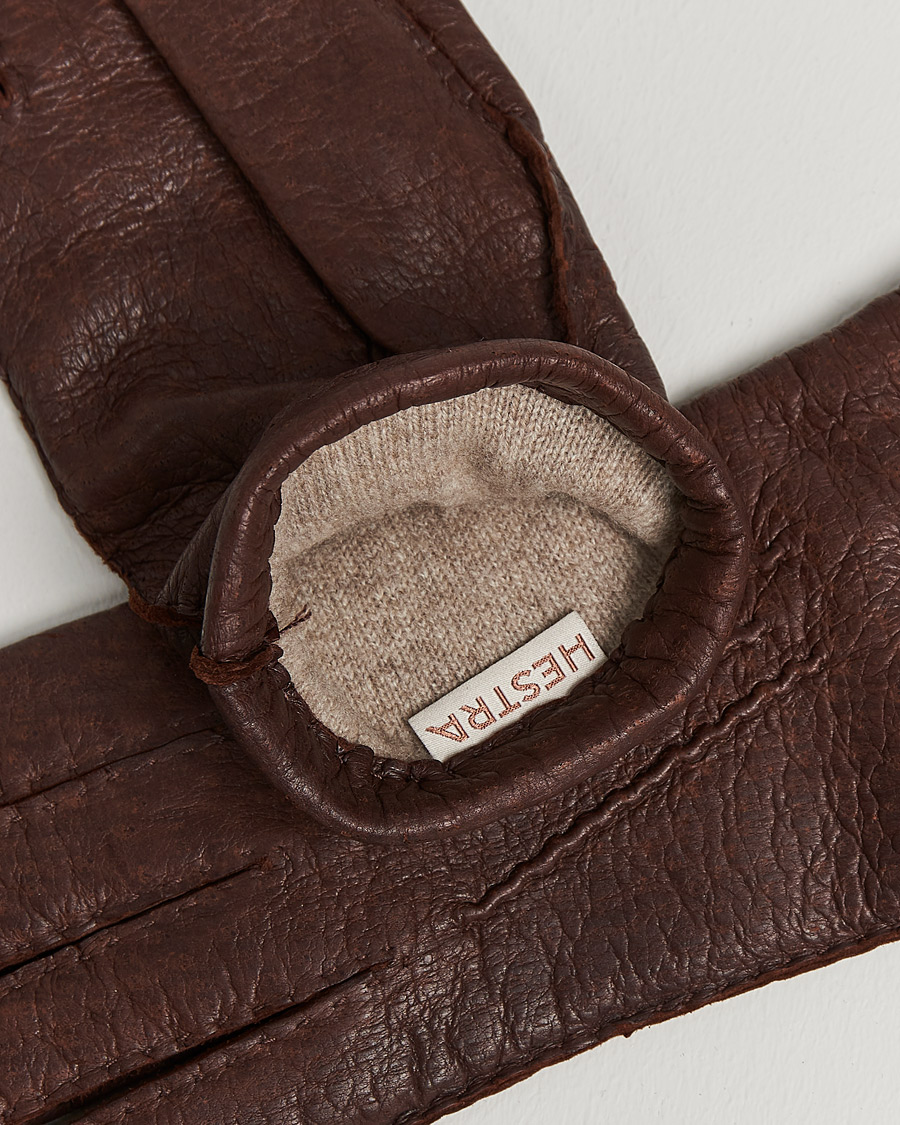 Men | Warming accessories | Hestra | Peccary Handsewn Cashmere Glove Sienna