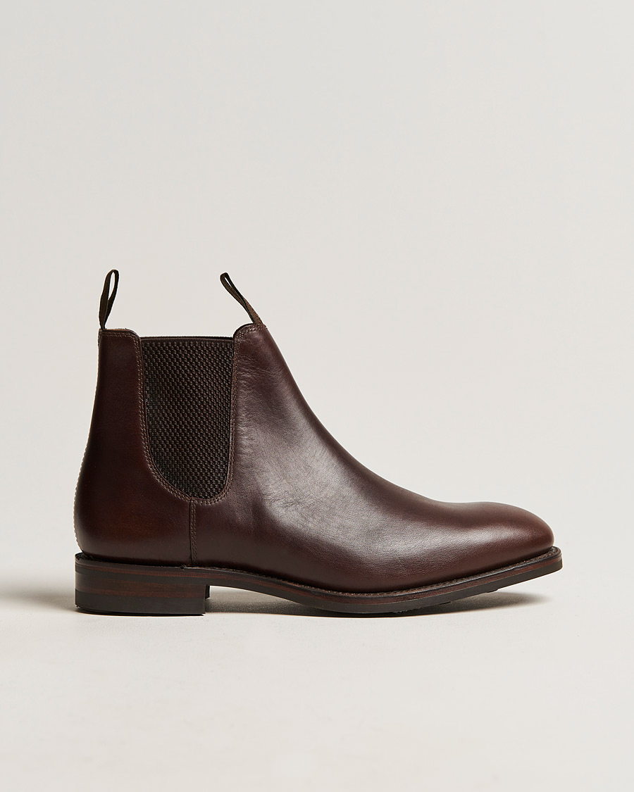 Men | Boots | Loake 1880 | Chatsworth Chelsea Boot Dk Brown Waxy Calf