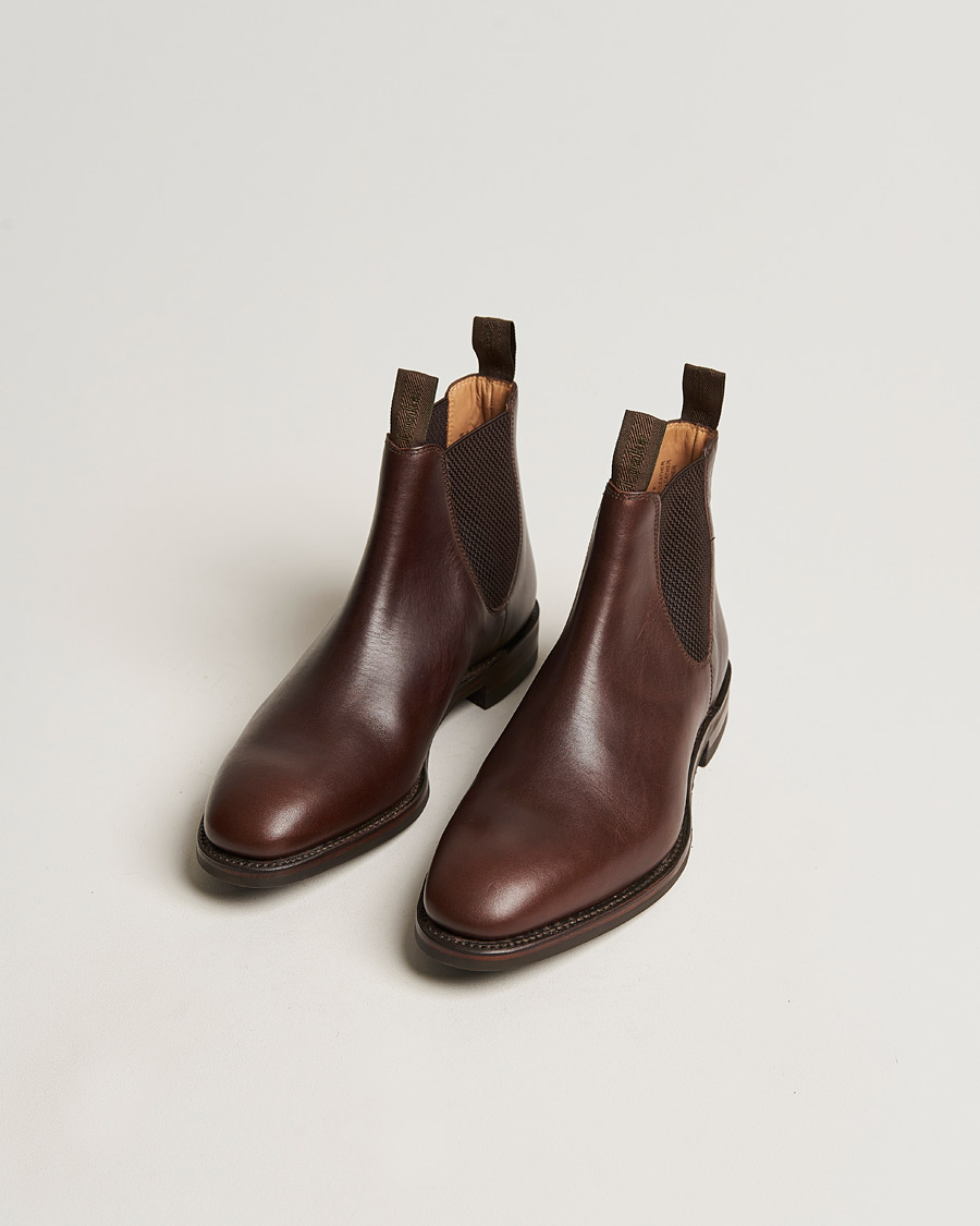 Men | Boots | Loake 1880 | Chatsworth Chelsea Boot Dk Brown Waxy Calf