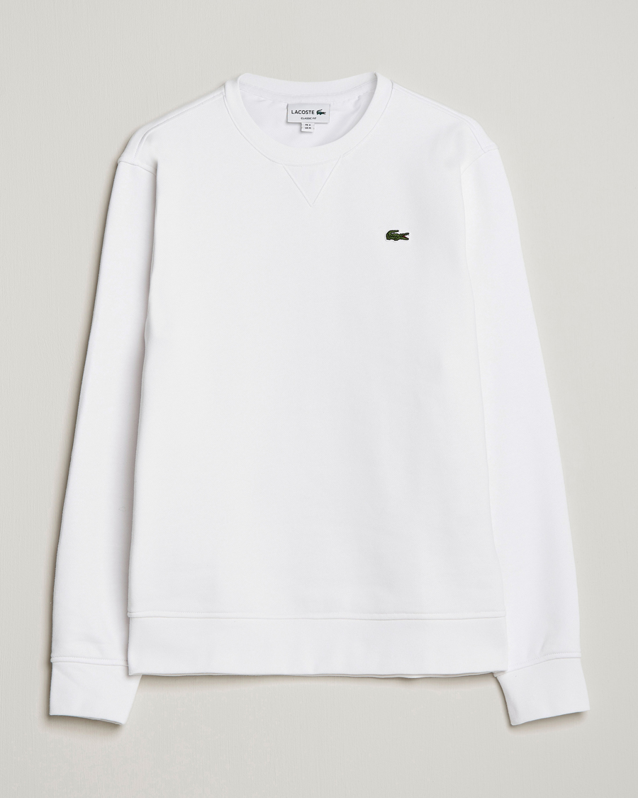 Men | Sweaters & Knitwear | Lacoste | Crew Neck Sweatshirt White