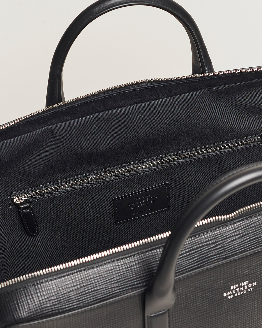 Men | Bags | Smythson | Panama Lightweight Briefcase Black