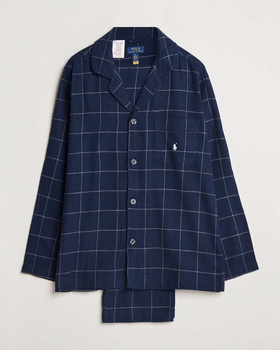 Men | Pyjamas & Robes | Polo Ralph Lauren | Pyjama Set Navy Windowpane